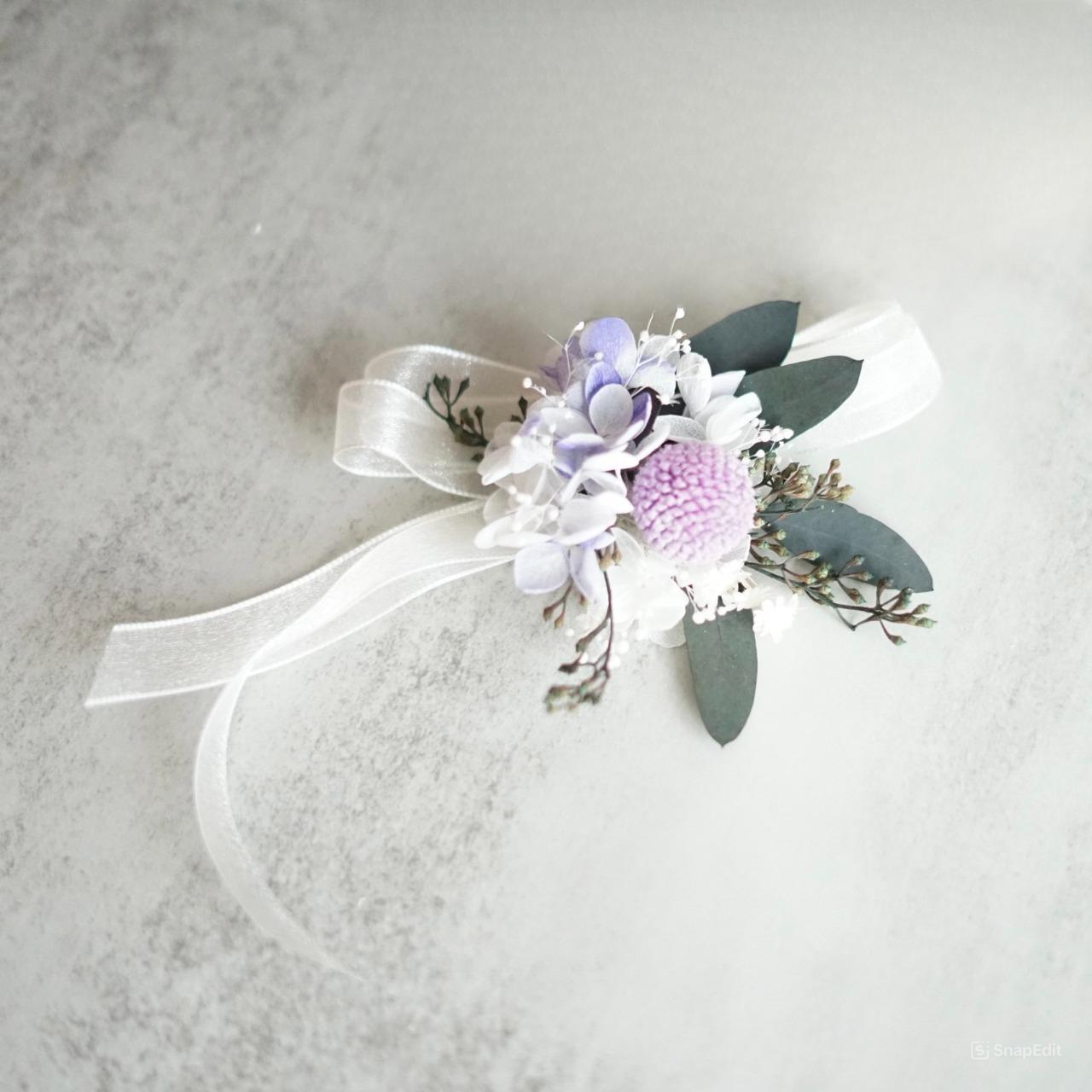 lavender flower corsage Wrist Corsage In Lavender – Petals & Spring