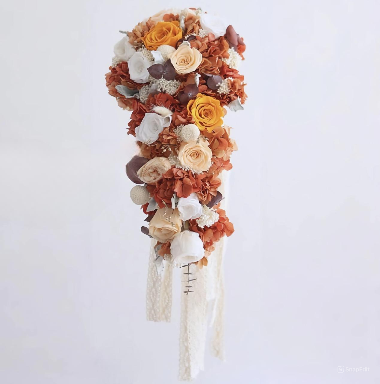 Cascade Bridal Bouquet - Preserved Flower Wedding Bouquet