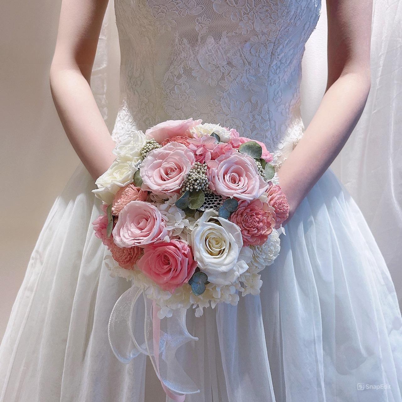 Eternal Elegance Bridal Bouquet - Made From Preserved Roses